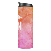 Bouteilles Isothermes Infirmière RN Rose Orange Aquarelle Médicale Monog (Tourné sur la droite)