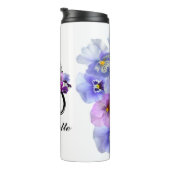 Bouteilles Isothermes Infirmière Stethoscope Blue Pansy Floral (Tourné sur la droite)