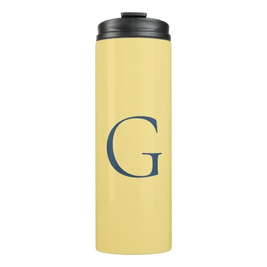 Bouteilles Isothermes Initial Letter Monogram Jasmine Slate Grey Plain (Devant)