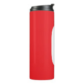 Bouteilles Isothermes Initial Letter Monogram Red White Plain Simple (Tourné sur la gauche)