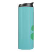 Bouteilles Isothermes Initiale de monogramme moderne en bleu et vert (Tourné sur la gauche)