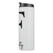 Bouteilles Isothermes Initiale F Monogramme Rose Boho Girl Floral (Tourné sur la droite)