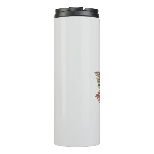 Bouteilles Isothermes Initiale G Monogramme Boho rose Floral (Dos)