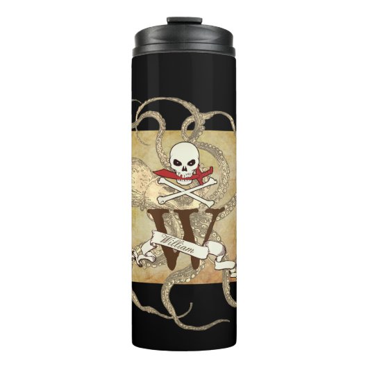 Bouteilles Isothermes Initiale monogramme de Jolly Roger (Devant)