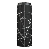 Bouteilles Isothermes Initiales de guitare Abstraite noire blanche rayée (Dos)