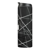 Bouteilles Isothermes Initiales de guitare Abstraite noire blanche rayée (Tourné sur la droite)