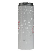 Bouteilles Isothermes Initiales de nom en monogramme Rose Gris Argent Te (Dos)