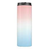 Bouteilles Isothermes Initiales modernes Monogramme Bleu rose Blanc Dégr (Dos)