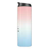 Bouteilles Isothermes Initiales modernes Monogramme Bleu rose Blanc Dégr (Tourné sur la droite)