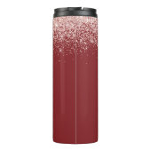 Bouteilles Isothermes Initiales Monogramme Rouge Pailleté Nom (Dos)
