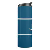 Bouteilles Isothermes Initiales Monogrammes Blue Travel Boisson Café (Tourné sur la gauche)
