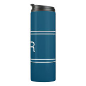 Bouteilles Isothermes Initiales Monogrammes Blue Travel Boisson Café (Tourné sur la droite)
