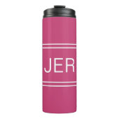 Bouteilles Isothermes Initiales Monogrammes Boisson Chic Girly Hot Rose (Devant)