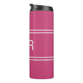 Bouteilles Isothermes Initiales Monogrammes Boisson Chic Girly Hot Rose (Tourné sur la droite)