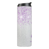Bouteilles Isothermes Initiales monogrammes de parties scintillant viole (Tourné sur la gauche)