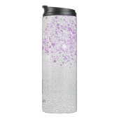 Bouteilles Isothermes Initiales monogrammes de parties scintillant viole (Tourné sur la droite)