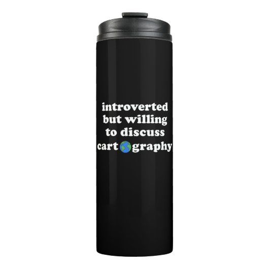 Bouteilles Isothermes Introverted Mais Prêt À Discuter De Cartographie (Devant)