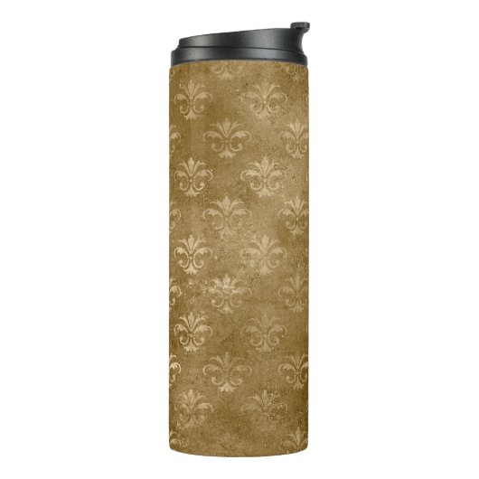 Bouteilles Isothermes Iridescend Gold Damask (Tourné sur la gauche)