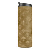 Bouteilles Isothermes Iridescend Gold Damask (Tourné sur la droite)