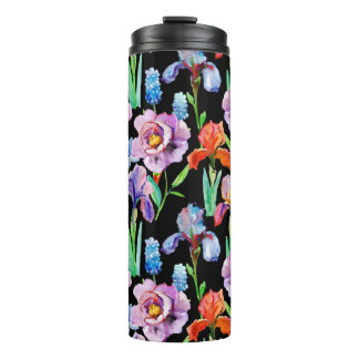 Bouteilles Isothermes Iris Peony Aquarelle Motif Floral