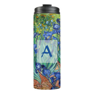 Bouteilles Isothermes Irises Vincent Van Gogh Fleurs Bleues Monogramme d