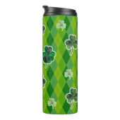 Bouteilles Isothermes Irish Green Plaid with Shamrock St Patrick's Day (Tourné sur la droite)