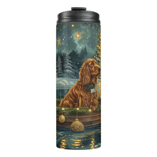 Bouteilles Isothermes Irish Red Setter Christmas Festive Voyage (Devant)