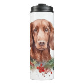 Bouteilles Isothermes Irlandais Red Setter Festive Wreath Pup (Devant)