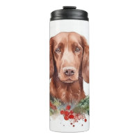 Irlandais Red Setter Festive Wreath Pup