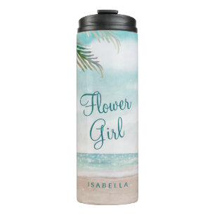 Bouteilles Isothermes Island Breeze Plage Peint Scène Fleur Girl