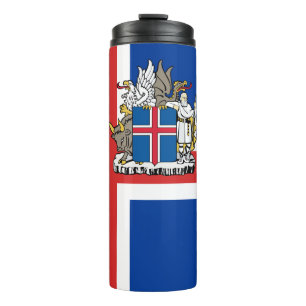 Bouteilles Isothermes Islande Travel Mug, drapeau patriotique islandais