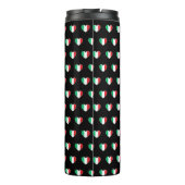 Bouteilles Isothermes Italian Flag Heart Repeat Pattern Black (Dos)