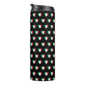 Bouteilles Isothermes Italian Flag Heart Repeat Pattern Black (Tourné sur la droite)