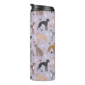 Bouteilles Isothermes Italian Greyhound Dog Bones and Paws (Tourné sur la droite)