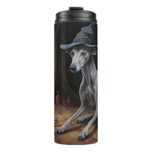 Bouteilles Isothermes Italien Greyhound Citrouille Halloween effrayant