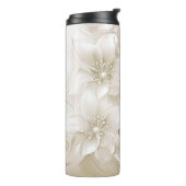 Bouteilles Isothermes Ivory White Flowers Thermal Tumbler (Tourné sur la gauche)