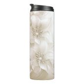 Bouteilles Isothermes Ivory White Flowers Thermal Tumbler (Tourné sur la droite)
