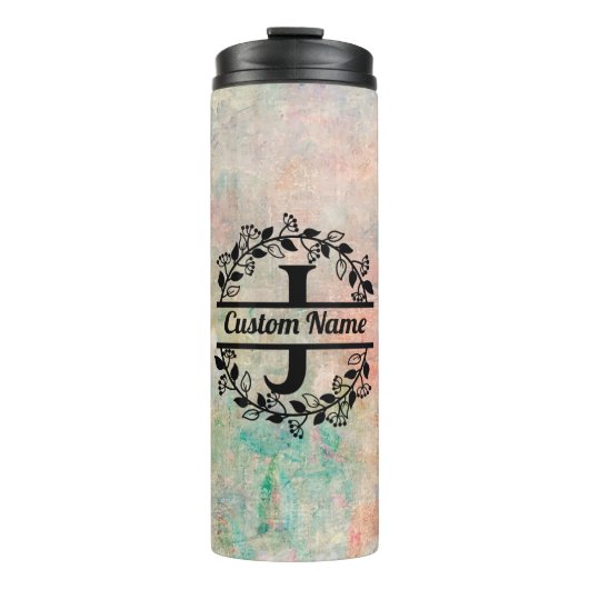 Bouteilles Isothermes J Floral Monogram Letter (Devant)