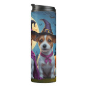 Bouteilles Isothermes Jack Russell Chiens Citrouille Halloween Drôle (Tourné sur la droite)