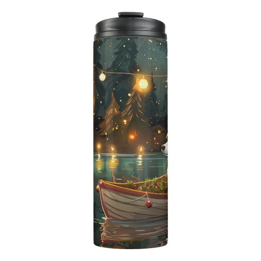 Bouteilles Isothermes Jack Russell Christmas Festive Voyage (Devant)