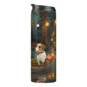 Bouteilles Isothermes Jack Russell Christmas Festive Voyage (Tourné sur la droite)