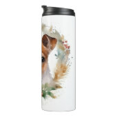 Bouteilles Isothermes Jack Russell Christmas Wreath Festive Pup (Tourné sur la droite)