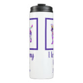 Bouteilles Isothermes Jack Russell Terrier Chien Silhouette Purple PY&B (Devant)