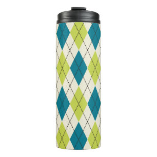 Bouteilles Isothermes Jacquard bleu et vert