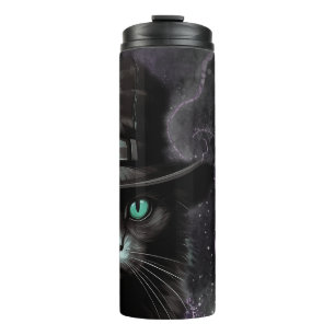 Bouteilles Isothermes Jacquard Casquette de chat noir Encre d'alcool