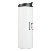 Bouteilles Isothermes J'adore aller pêcher avec un coeur rouge (Tourné sur la gauche)