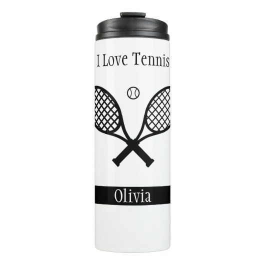 Bouteilles Isothermes J'adore le tennis (Devant)