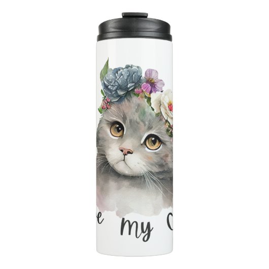 Bouteilles Isothermes J'adore mes chats (Devant)