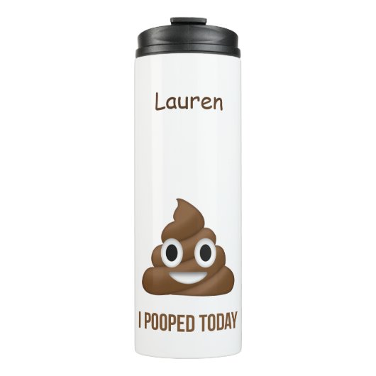 Bouteilles Isothermes J'ai publié aujourd'hui Funny Poo Emoji avec un no (Devant)