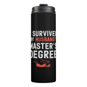 Bouteilles Isothermes J'ai survécu à la remise de diplôme de maîtrise de